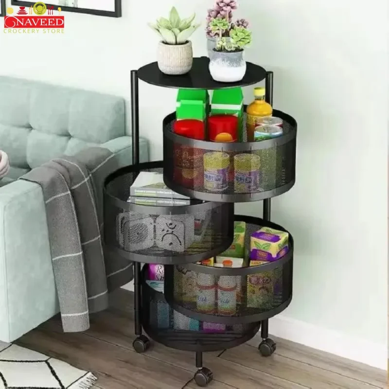 4-Tier Rotating Kitchen vegetable rack