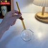 Colored transparent high borosilicate Long Handle glass spoon (4)