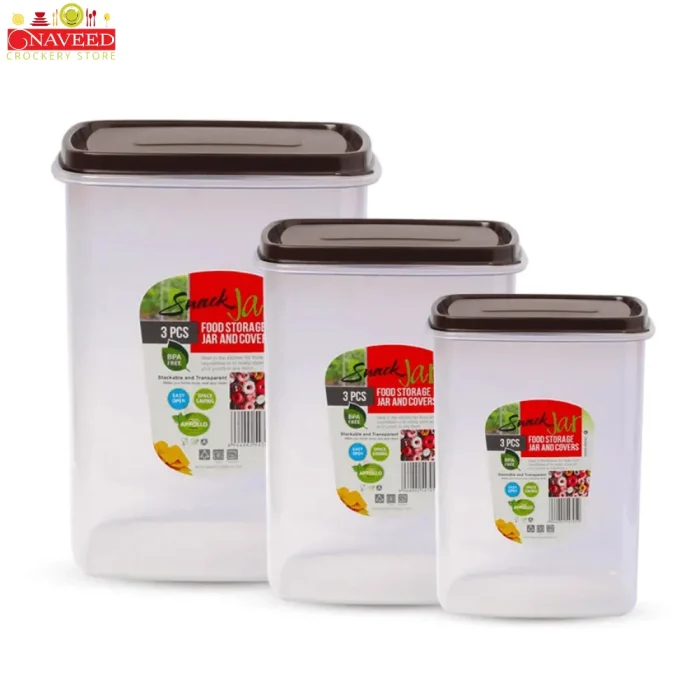 Snack Jar Pack of 3 Naveed Crockery Store Snack Jar Pack of 3 Naveed Crockery Store