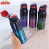 Sport Stainless Steel Water Bottle Hot & Cold 500ml With Straw Insulation Cup