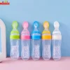 Baby Spoon Feeder - 90ml Silicone Baby Feeding Bottle With Spoon Newborn Infant Squeeze Spoon Toddler Food Supplement Rice Cereal Bottle Milk Feeder (5)