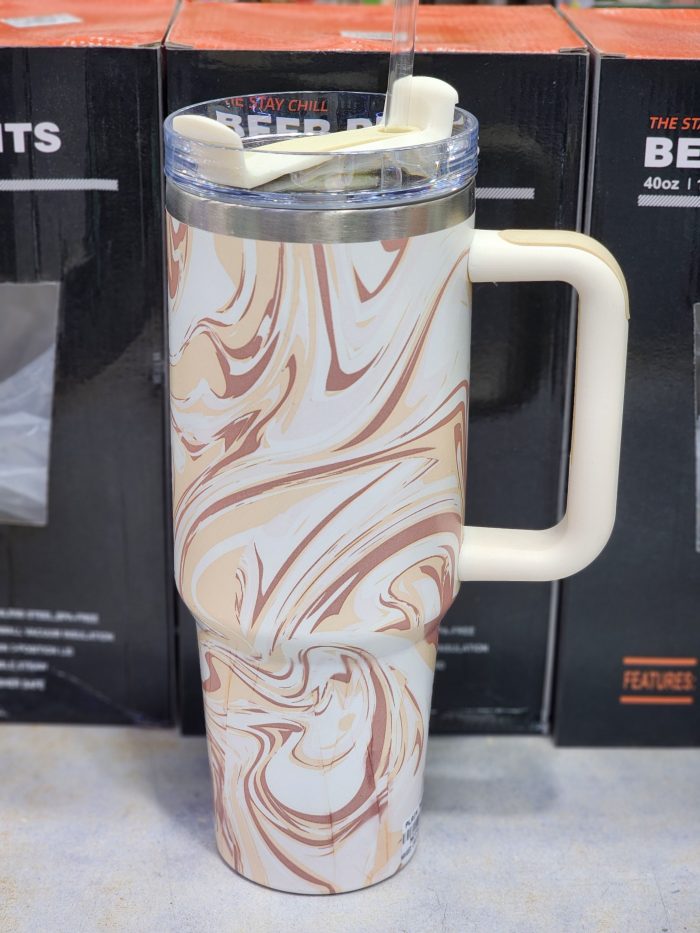 6 Marbled Marble & Swirl 40 oz Quencher Tumbler