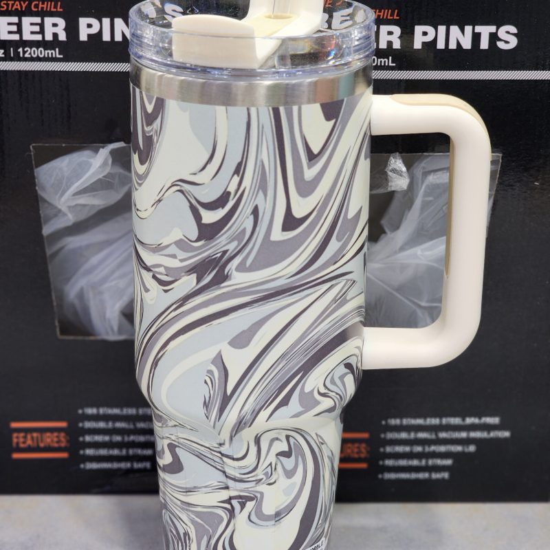 Marbled Marble & Swirl 40 oz Quencher Tumbler